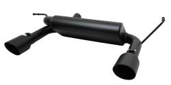 12-17 Jeep Wrangler 3.6L, 07-11  Jeep Wrangler 3.8L,  Black Elite Dual Split, Cat-Back Performance Exhaust #17303-B
