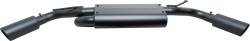 12-17 Jeep Wrangler 3.6L, 07-11 Jeep Wrangler 3.8L, Black Elite Dual Extreme, Aluminized Cat-Back Performance Exhaust #17306-B
