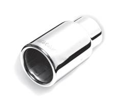 2.25-in. Inlet x 3-in. Outlet x 6-in. Length. Stainless Rolled Edge Straight Exhaust Tip #500377
