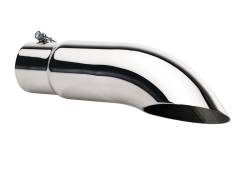 3.5in Inlet.x 4in. Outlet x 12in Length, Stainless Turndown Exhaust Tip #500388