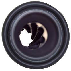 Black Ceramic Rolled Edge Angle Muffler Quiet Tip 4 in. Outlet, 2.25 in. inlet, L-12 in. Clamp On #500659-B