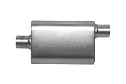 Gibson Performance Exhaust - CFT Superflow 2.5" Center/2.5" Offset 18" Oval Muffler, Stainless #55162S - Image 1