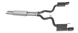 15-17 Ford Mustang 3.7L, Dual Black Ceramic. Performance Exhaust #619015-B