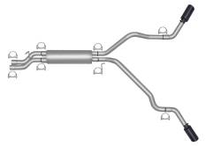 01-06  Silverado/Sierra 2500HD / 3500HD Pickup 6.0L- 8.1L, Black Elite Dual Extreme, Cat-Back Performance Exhaust #65009B