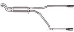 01-06 Chevrolet/GMC 2500HD/3500 6.0L-8.1L Pickup, Dual Split, Stainless Cat-Back Performance Exhaust #65549