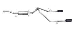 15-22 Colorado/ Canyon 2.5L-3.6L Pickup, Black Elite Dual Split, Cat-Back Performance Exhaust #65586B