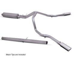 20-25 Silverado, Sierra 2500HD/3500HD 6.6L Gas, Black Elite Dual Extreme Exhaust, Stainless #65714B
