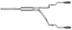 05- 11 Dakota Pickup 4.7L, Dual Split, Stainless Cat-Back Performance Exhaust #66539