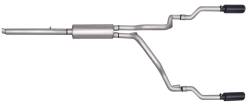 05- 11 Dakota Pickup 4.7L,Black Elite Dual Split, Cat-Back Performance Exhaust #66539B