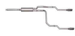 87-96 Ford F150 4.9L-5.0L Pickup, Dual Split, Stainless Cat-Back Performance Exhaust #69501