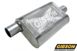 Gibson Performance Exhaust - CFT Superflow 2.25" Center/2.25" Offset 18" Oval Muffler, Stainless #55161S - Image 2