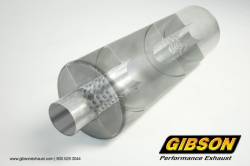 Gibson Performance Exhaust - SFT Superflow 3.00" Center/ 2.50" Dual 24" Round Muffler Stainless #789800S - Image 2
